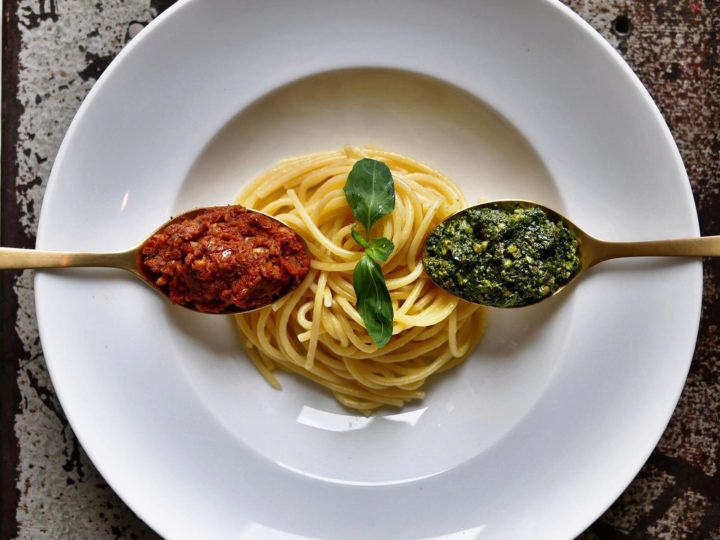 Spaghetti rot-grün